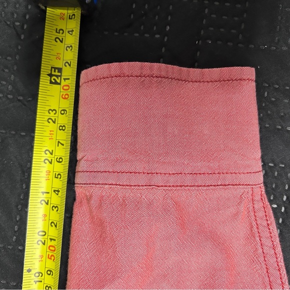 Bonita Men’s XL Long Sleeve Button Up Dress Shirt Red/Salmon yachting Nautical - Picture 10 of 13